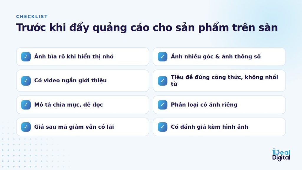 Checklist tối ưu một trang sản phẩm