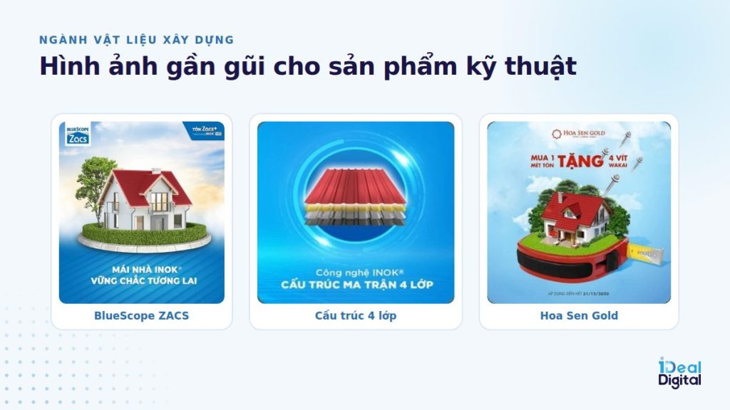 Truyện tranh và key visual cho ngành vật liệu xây dựng