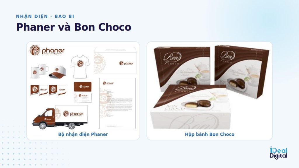 Nhận diện Phaner và bao bì Bon Choco
